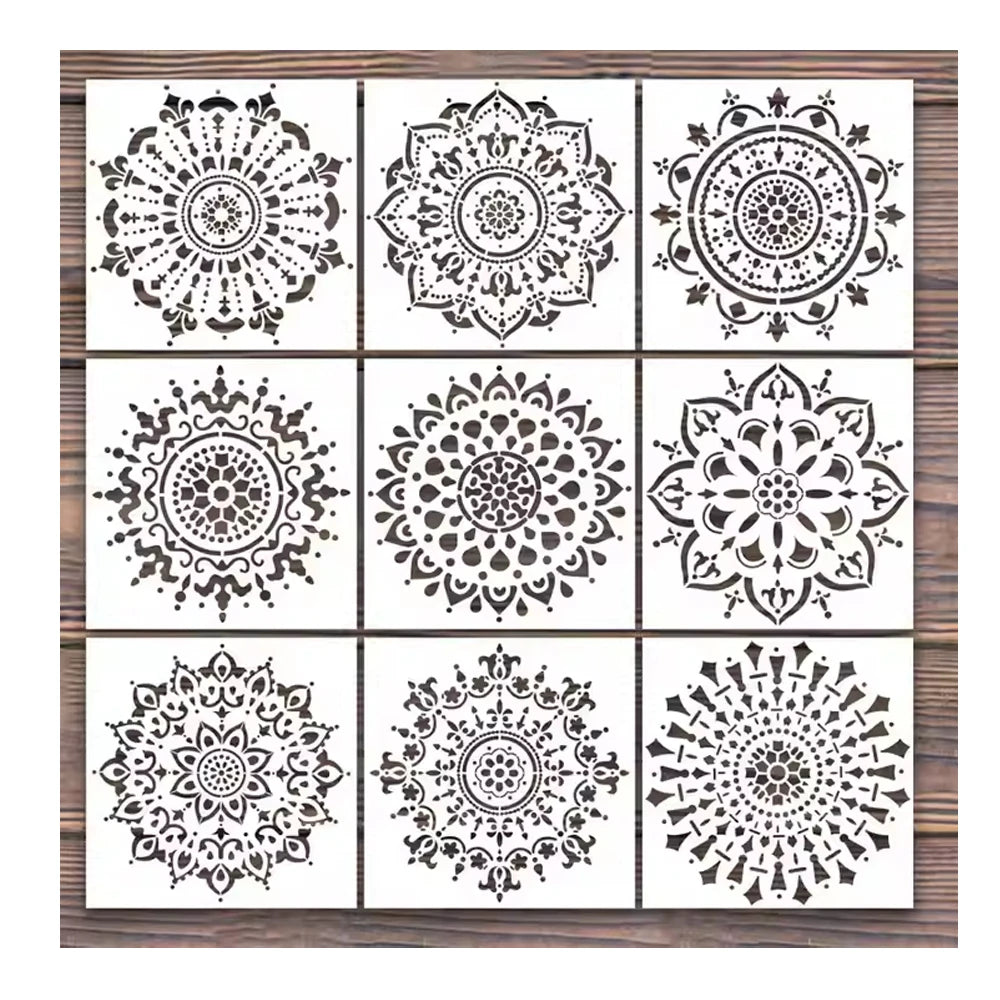 Large Mandala Stencil Cut Painting Template for Floor Wall Tile Fabric Furniture Stencils Painting