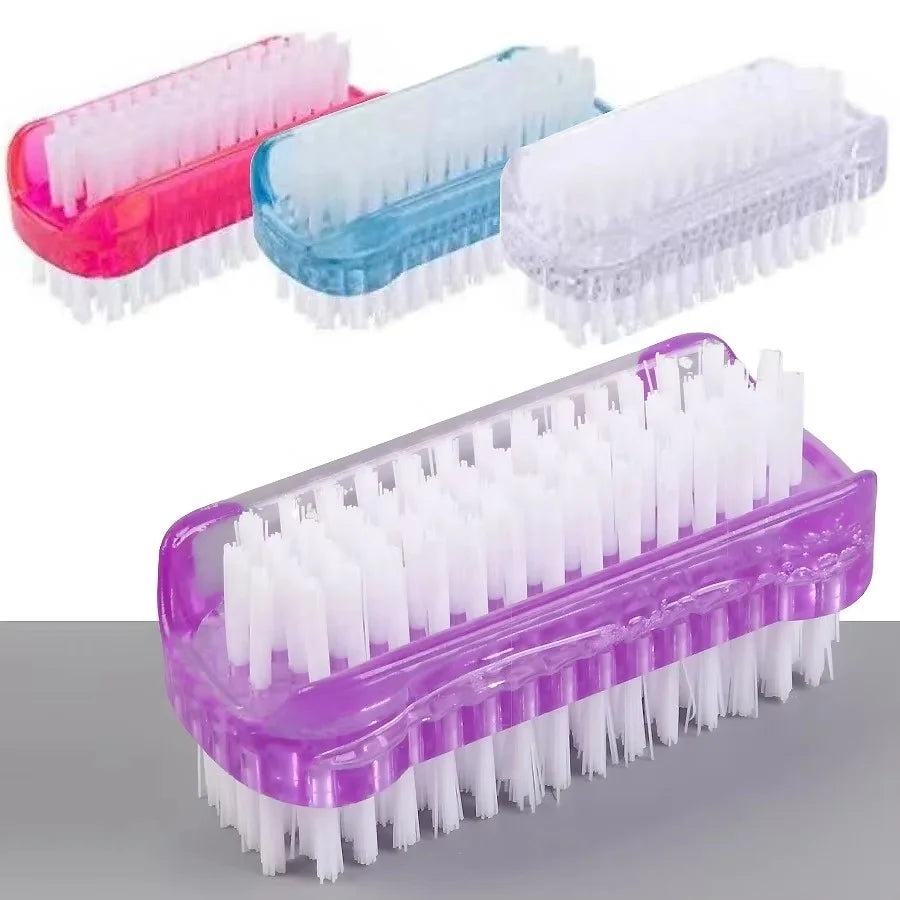 Nail Cleaning Brushes Plastic for Fingernails 2-Sided Non-Slip Nail Brushes