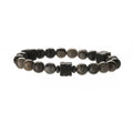 Luxury Lucky Semi-precious Crystal Colored Amethyst Quartz Natural Healing Stone Stretch Bracelet Jewelry for Men Woman