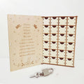 Custom Wooden Xmas Gifts Decoration Diy Craft Fidget Toy Christmas Countdown Advent Calendar Drawer Storage Box Present