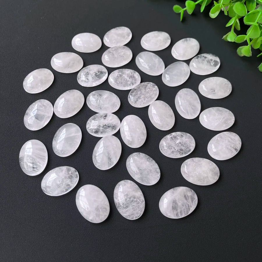 3cm Natural Clear Quartz Crystal Cabochon