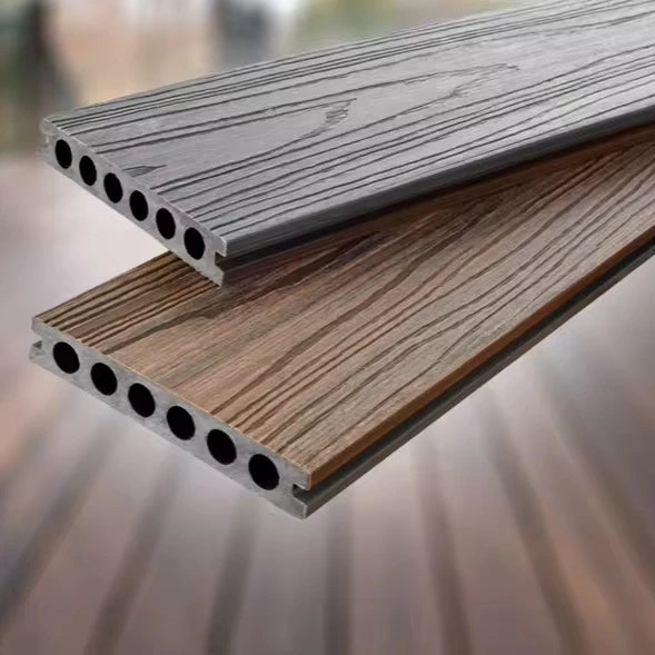 Modern 3D Embossed WPC Outdoor Decking Board 18mm Waterproof and Anti-Slip Wood Plastic Composite for Garden