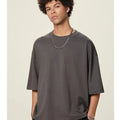 OEM 100% Cotton Boxy Washed Crop T-shirts Custom Blank Men's Streetwear Oversize Heavyweight Unisex Distressed T-shirts Print