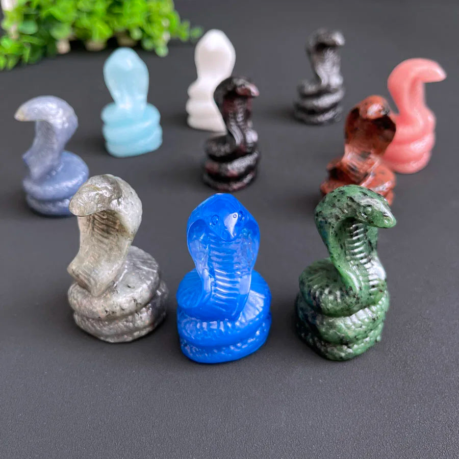 Wholesale Mixed Ruby Zoisite Opalite Crystal Carving Snake with Engraved Design Fashion Trend Home Decoration for Sale