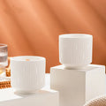 Customizable Color Ceramic White round Candle Jars for Candles and Cement for Gifts