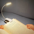 LED Clip on Read Light 4 Brightness Dimmable Design White Color Usb Rechargeable Book Reading Light in Bed