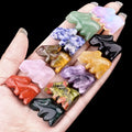 Wholesale 1Inch Carved Stand up  Bunny Rabbit Crystal Carving Reiki Healing Energy Gemstone Black Obsidian Rabbit for Home Decor