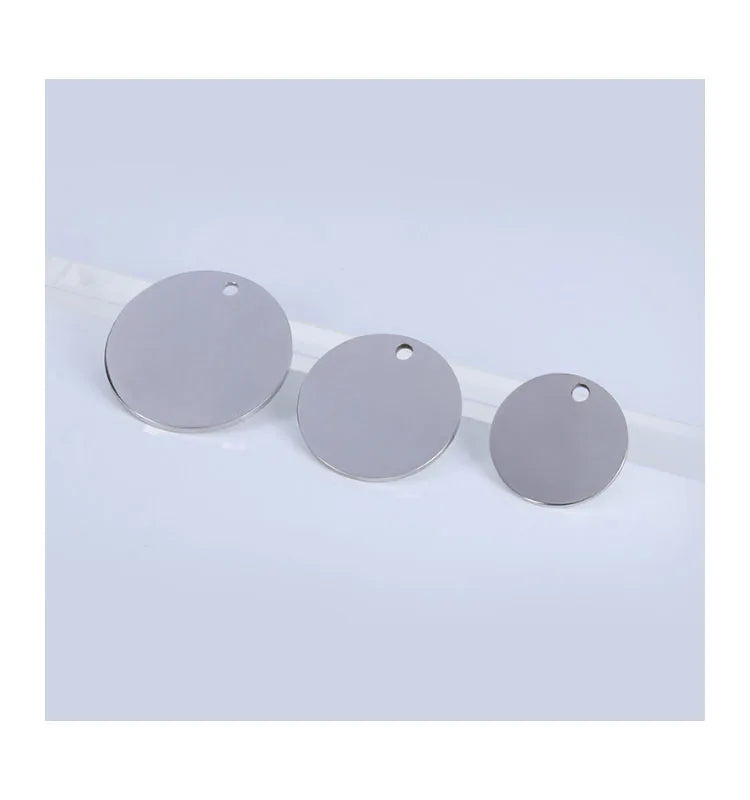 Stainless Steel Round Heart Shape Blank Tag Stamping Blank Dog Bone Tag Engraving Blank Disc Plate