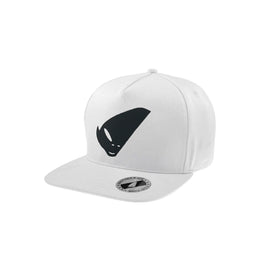 White Cycling & Mountaineering Cap with Black Alien Logo
