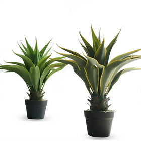 Artificial Sisal Hemp Plastic Plants Green Gladiolus PE Material Potted Agave Tree