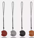 Zenos Mini Coin Leather Neck Pouch Pendant Fashionable Earphone Cases Protective Holder Cover Letter Pattern Genuine Leather