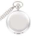 Smooth and Bright Retro Two-faced Pocket Watch Black Necklace Roman Pocket Watch