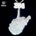 Custom Gold Plated Vvs Moissanite Pendant Hip Hop Style Round Brilliant Cut Diamond 925 Silver Iced Out Pendant for Men Women