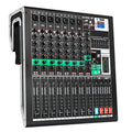 Depusheng GM9 Professional Buit-in  99 DSP Effects High Power Amplifier 7-band EQ  9 Channel DJ Audio Mixer Amplifier
