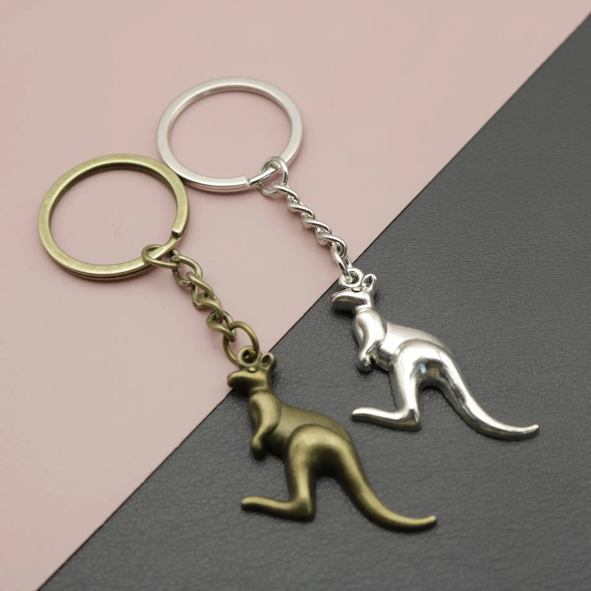 Wholesale Kangaroo Keychain Metal Kangaroo Pendant Custom Logo Keyring Animal Key Chain for Gifts Souvenirs