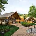 Outdoor Waterproof PVC Canvas Glamping Tent Luxury Resort Hotel Safari Tent for Sale With Bathroom