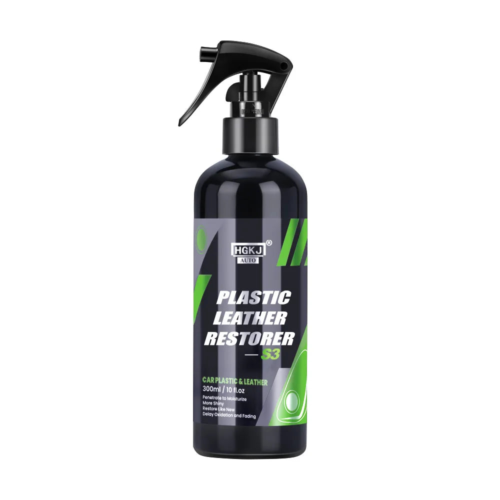 HGKJ Wholesale Auto Quick Car Plastic Restorer Leather Wax Clean Spray