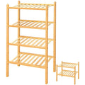 FF279 Home Multi-layer Shoe Storage Holders Entryway Hallway Living Room Organizer Free Installation Foldable Bamboo Shoe Rack