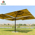 Modern 2.5m Large Anti-UV Parasol Outdoor Garden Sunshade for Restaurant Four Heads Center Pole Umbrella for Outdoor Furniture