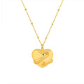 Hot Selling Wedding Hug Heart Pendant Necklace Trendy Waterproof 18K Gold Plated Stainless Steel Pendant Necklace for Women