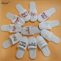 Bridal Shower Party Supplies Wedding Pajamas Party Slippers Disposable Wedding Party Shoes Colorful Bronzing Letter Shoes HS472