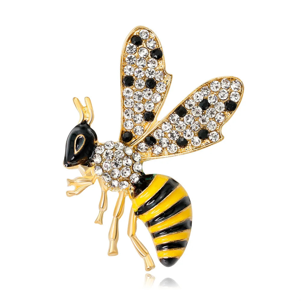 DRAG149 Hot Selling Rhinestones Bees Brooches Women Brooch Jewelry Wholesale