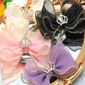 Korean Princess Crown Hair Accessories Butterfly Hair Clips Gauze Bow Hair Clip for Girl