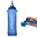 2025 New Arrival 500ml Sport Water Bottle Collapsible TPU Folding Flask Reusable Trail Running Race Portable 2mm Thickness