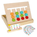 Montessori Learning Toys Slide Puzzle Color Shape Matching Brain Teasers Logic Game Preschool Educational Wooden Toys