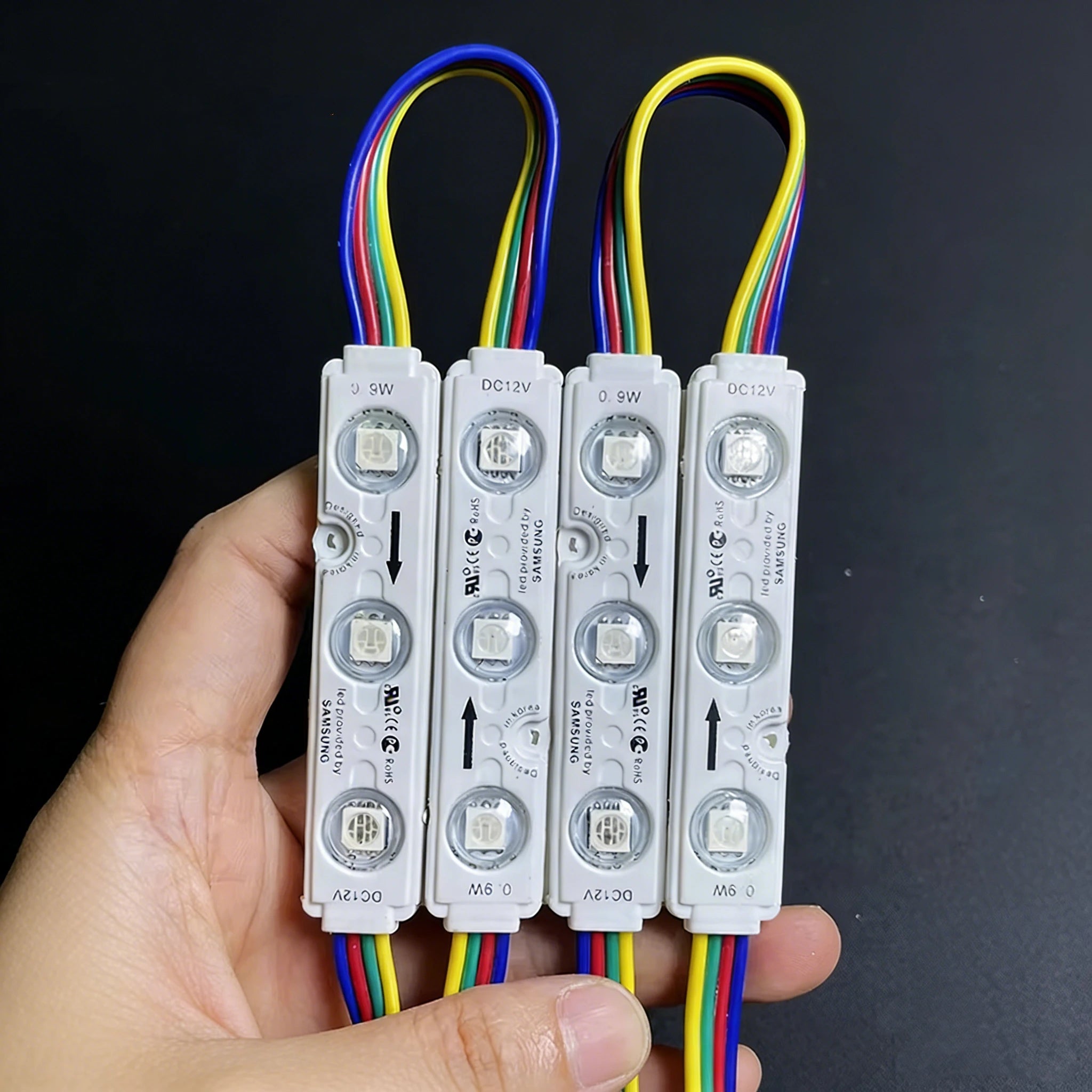 5050 LED Modules 3 Led DC 12V Waterproof Advertisement Design 75*15 Epoxy SMD LED Module Super Bright RGB LED Module Light