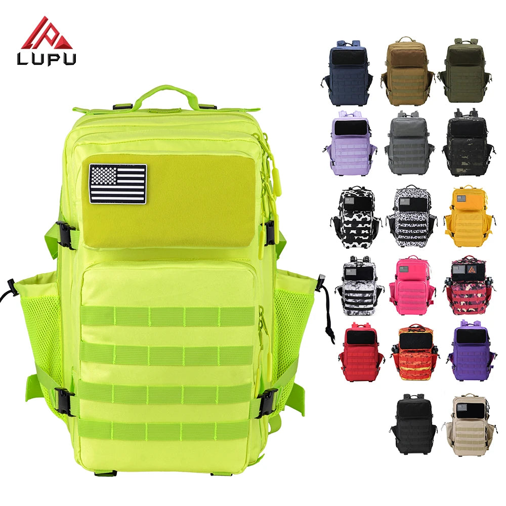 LUPU Wholesale 45L Large Outdoor Tactical Backpack Waterproof Molle Bag Zipper Closure Polyester for 3 Day Assault Pack Gear