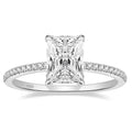 OLAN Fashion Luxury Wedding Jewelry 925 Sterling Silver Gold Plated 3 Carat Radiant Cut Moissanite Rings for Women Engagement