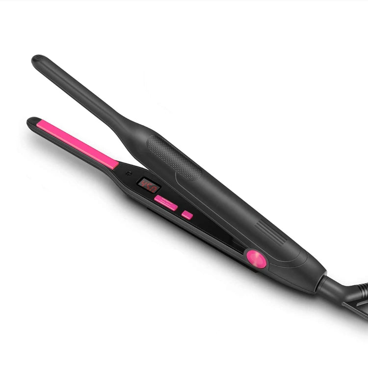 Titanium MCH Plate Electric Hair Straightener with LED Display for Short Hair Pixie Cuts RV and Hotel Use