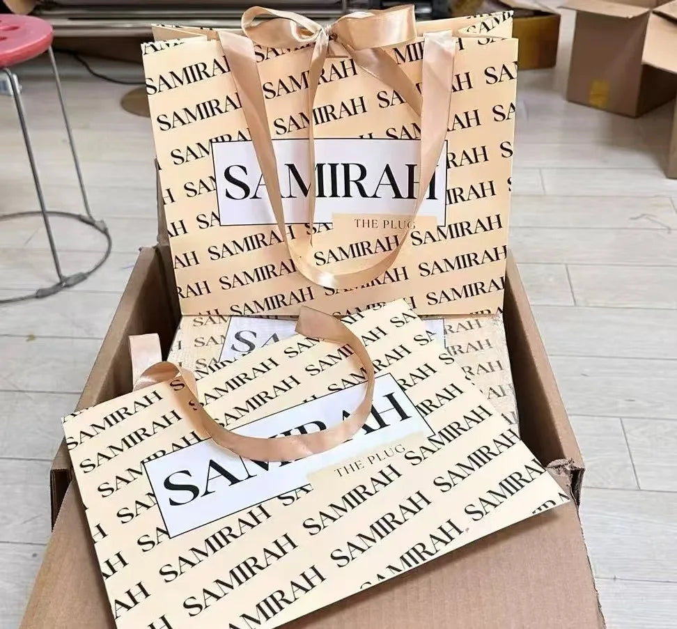 Wholesale Custom Gift Bags with Logo Shopping Bag with Hot Stamping Paper Bags Beautiful Logo