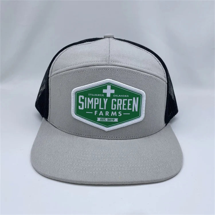 Custom Logo 7 Panel Embroidery Snapback Cap Embroidered Designed Cheap Hip Hop Hat