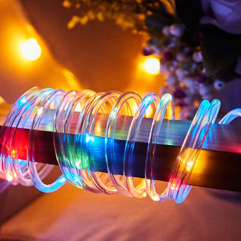 Kanlong Outdoor Holiday Lighting Waterproof Solar Rope Light Led Christmas Decoration String Lights