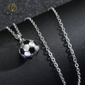Fashion Jewelry Water Proof Non-tarnish Mens Stainless Steel Sports Stylish Football Pendant Necklace