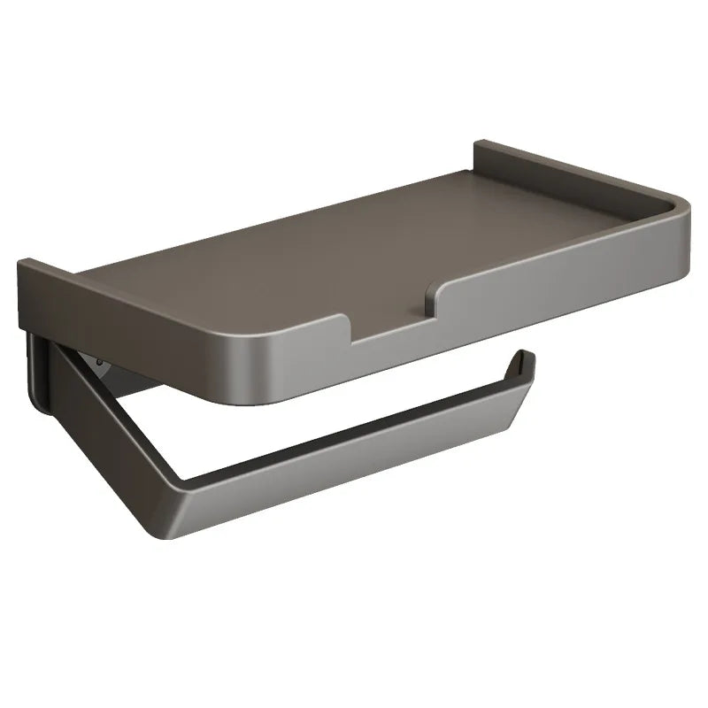 Amazons Hot Sale Aluminium Funny Wall Mounted Self Adhesive Tissue Towel Roll Paper Holders No Drilling with Storage Shelf