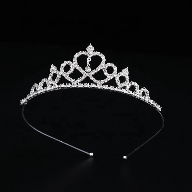 New Style Children's Hair Accessories Kids Diamond Headbands Girl's Birthday Hair Tiara Princess Crown Gift MegaBDM