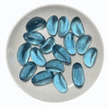 Wholesale Eco-Friendly Fire-Resistant Solid Green Colorful Bulk Glass Beads Cashew Shape Dining Kitchen Living Room Outdoor Fire