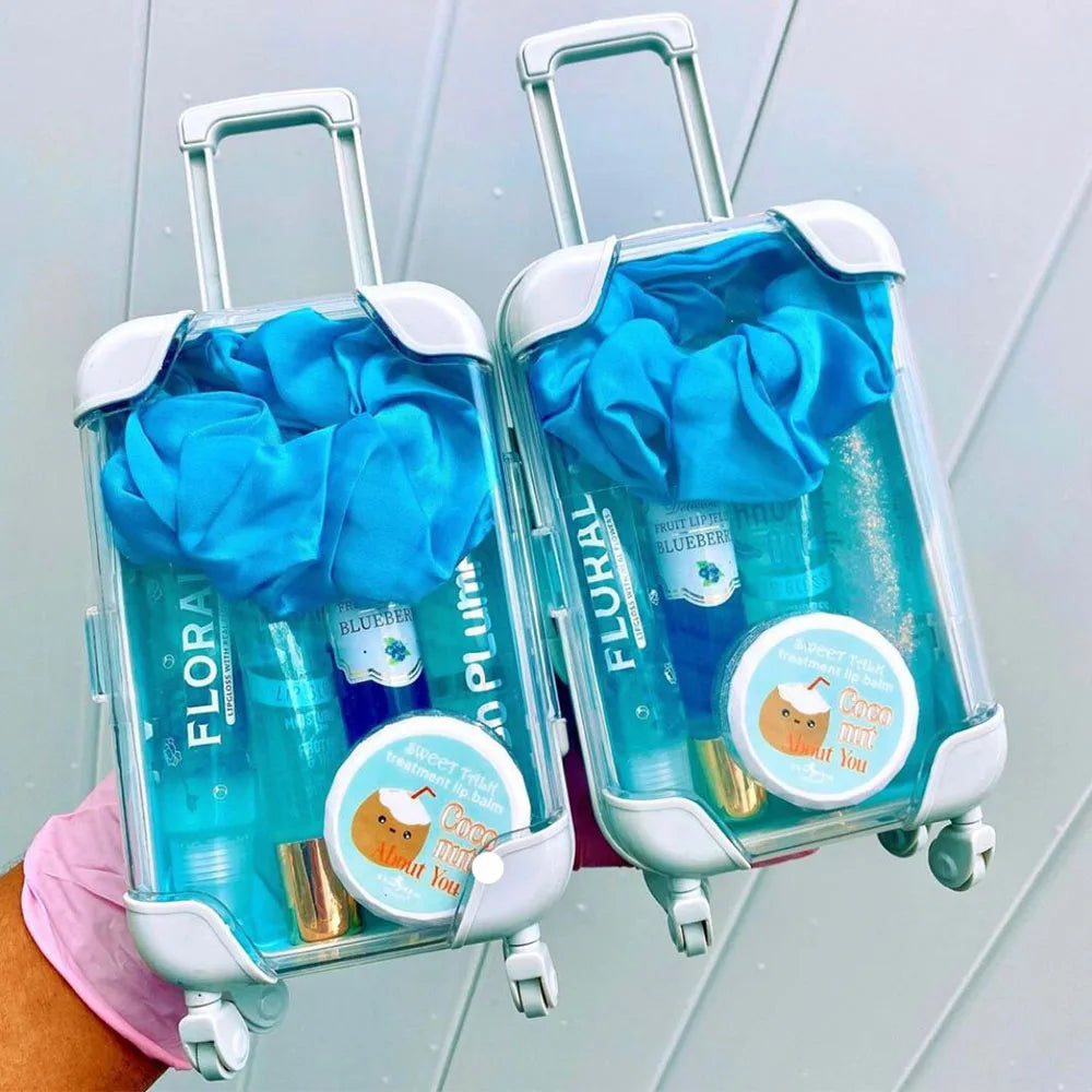 Top Seller Private Label Cute Mini Luggage Suitcase 3d Mink Eyelash Packaging Case 25mm Lashes Box Wholesale Vendor Multiuse