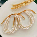Double-Layer Fashion Beaded Pearl Bracelet for Gift