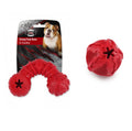 AFP Pet Dog Extra Durable Strong Treat Red Ball Bone Toy Hot Sales Treats Peanut Butter Inside Aggressive Chewer Toys for Dogs