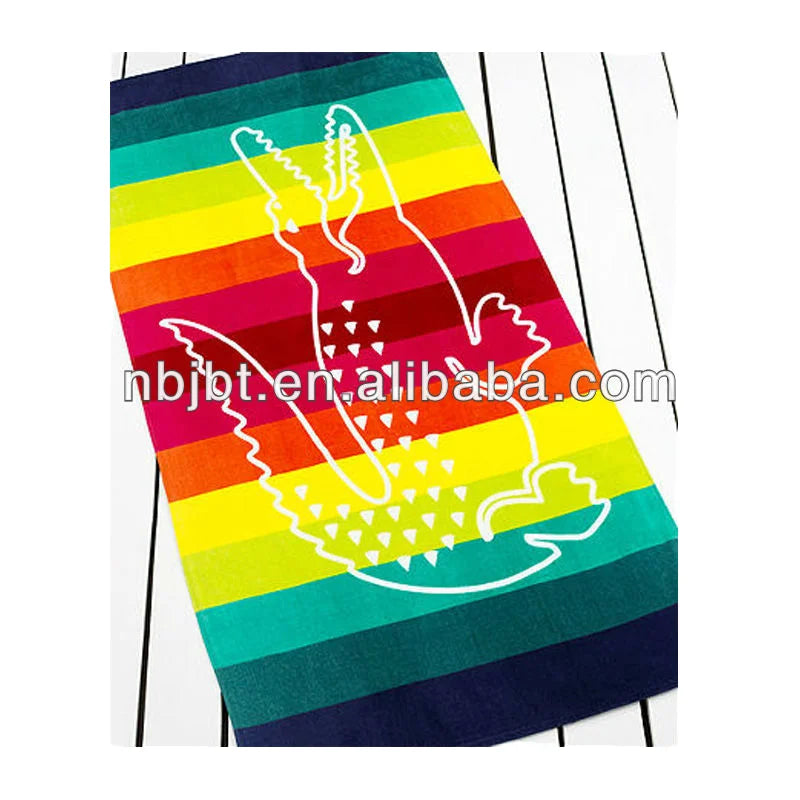 Printed Cotton/Polyester Beach Towels Sports Pattern Compressed & Disposable for Travel Gym Use