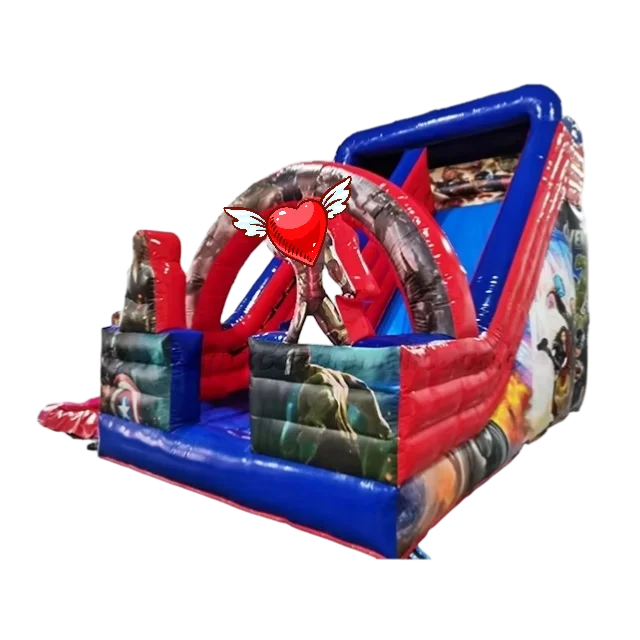 Inflatable Hero Star Jumping Bouncer Slide Combo Bouncy House for Kids