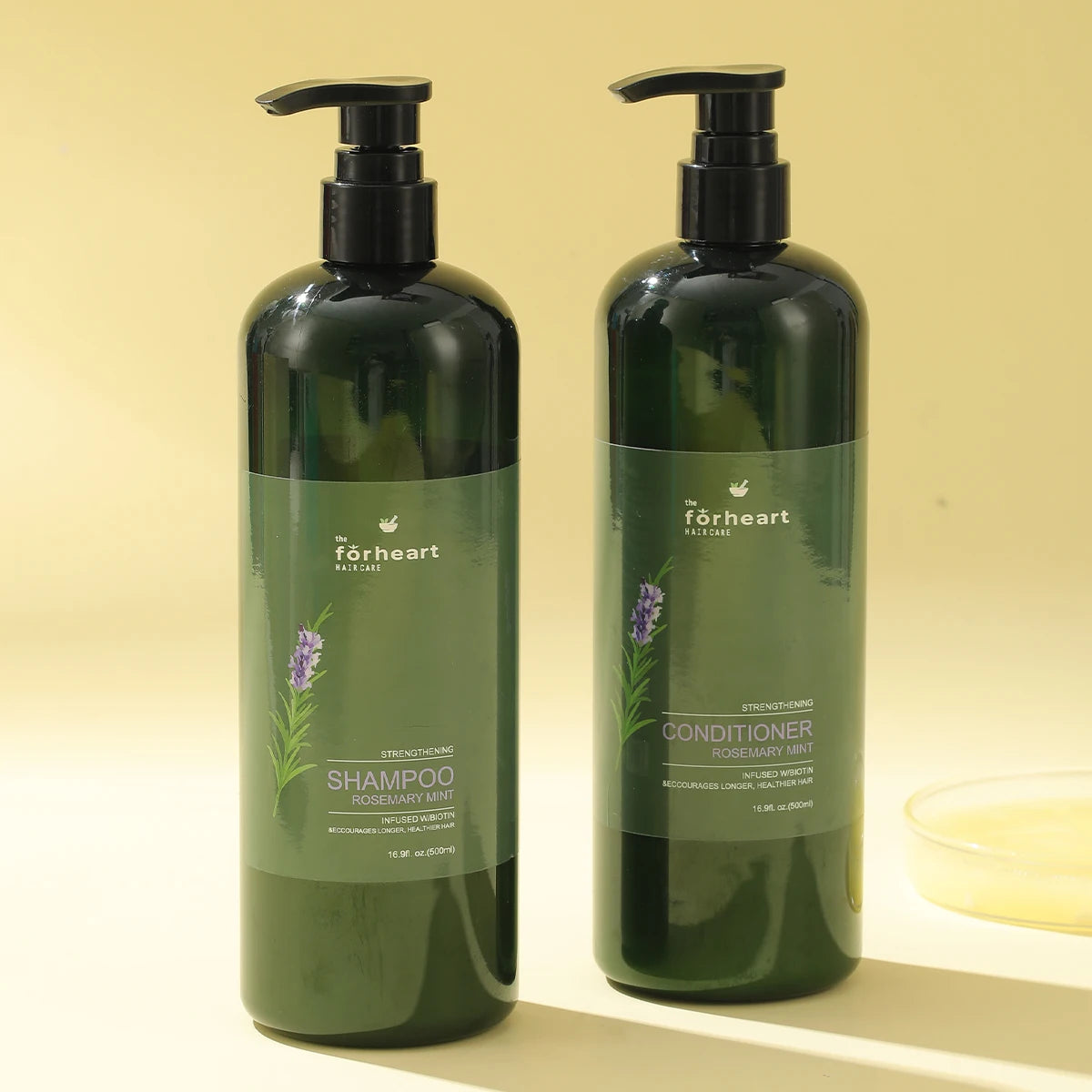 FORHEART Sulfate Free Private Label Vegan Organic Tea Tree Anti Dandruff Shanmpoo Natural Biotin Hair Growth Shampoo Set