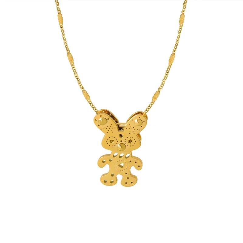 Wholesale Music Festival Punk Cartoon Rabbit Necklace Hot Selling Fashion Necklace Jewelry