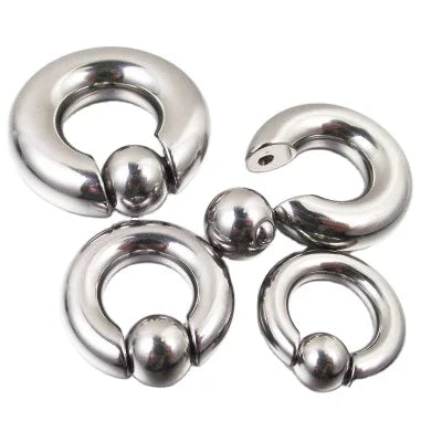Gaby 316L Stainless Steel PA Ring Spring Action CBR Screwball Piercing Gential Jewelry Gold Plated