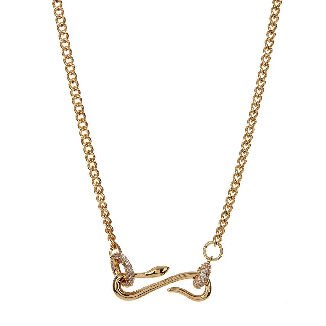 G2444 Wholesale Collier Dainty Zircon Snake Charm Necklace Women Fashion Jewelry Necklaces