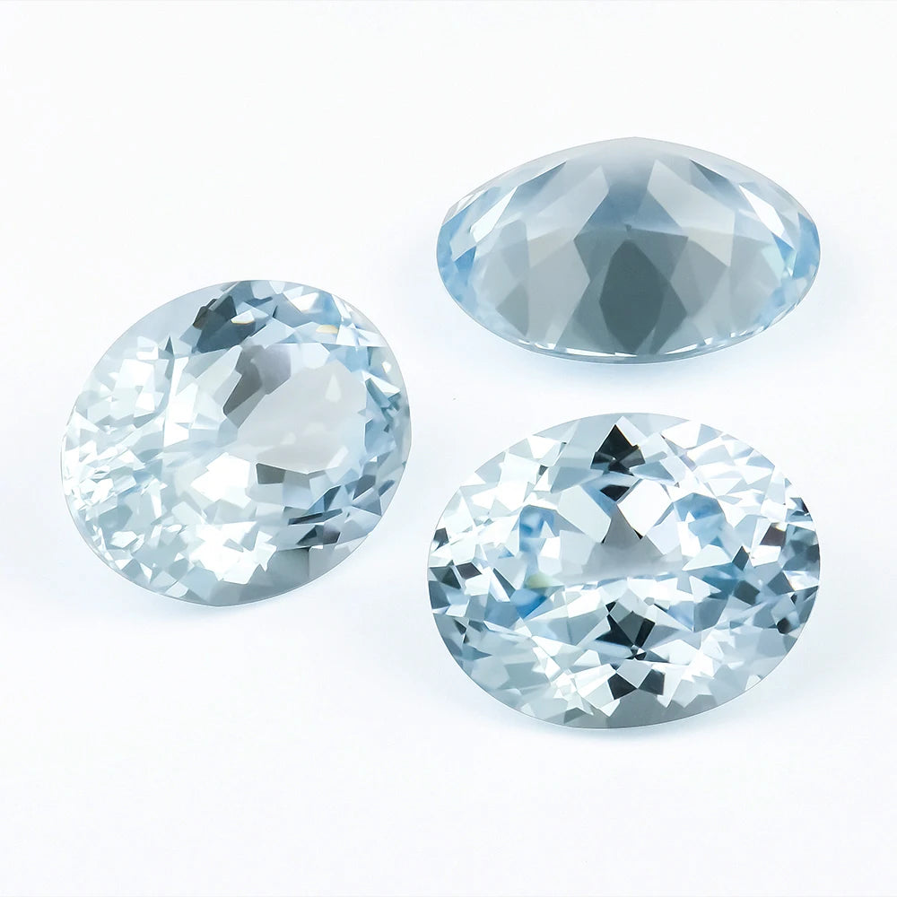 Wholesale Natural Color Light Blue VVS Hight Quality Aquamarine rare Merchants Have Unique Lab Grown Gemstone